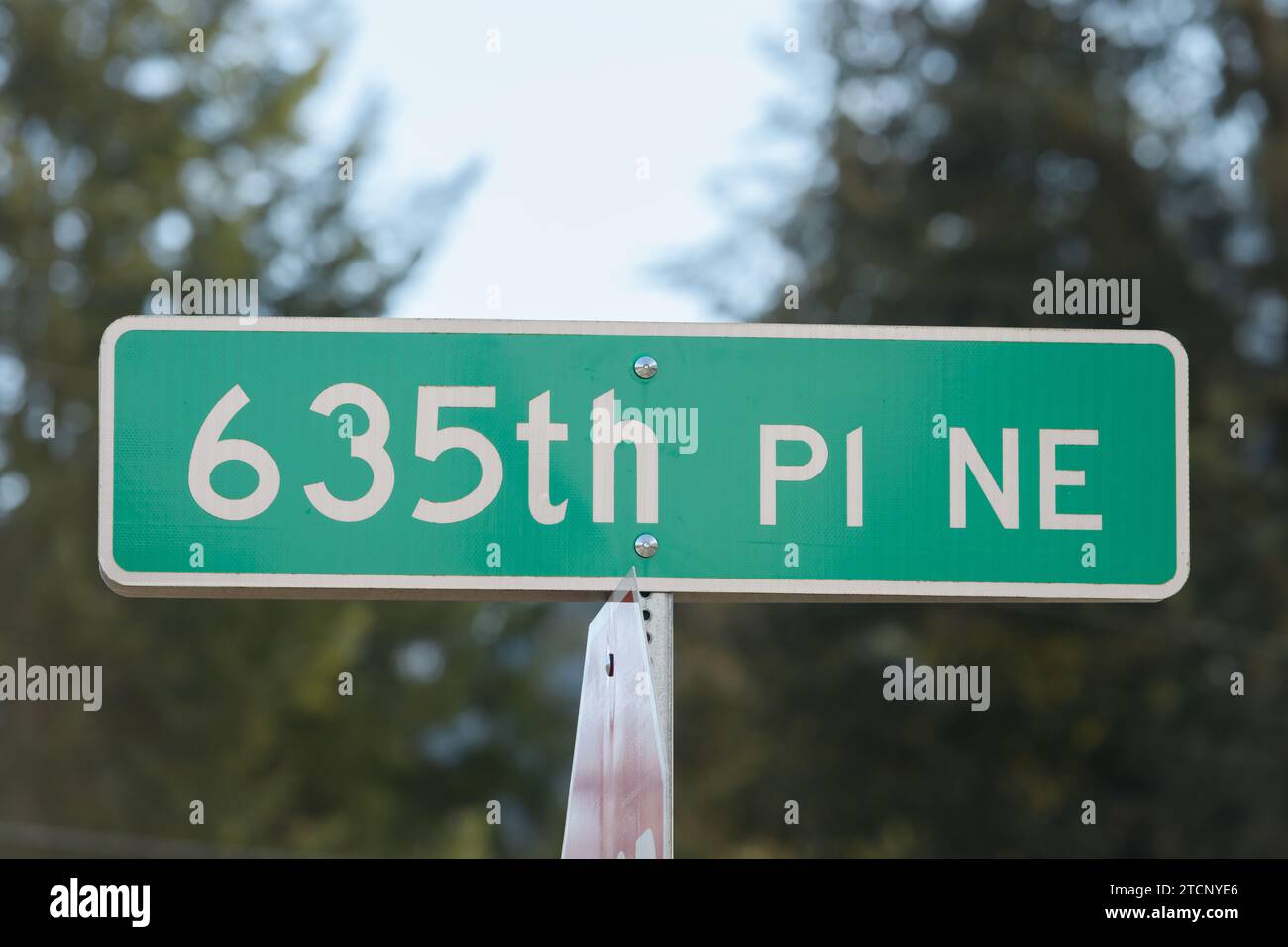 Baring, WA, USA - 1. Februar 2023; hoher Straßenname im King County Washington Grid Layout Stockfoto