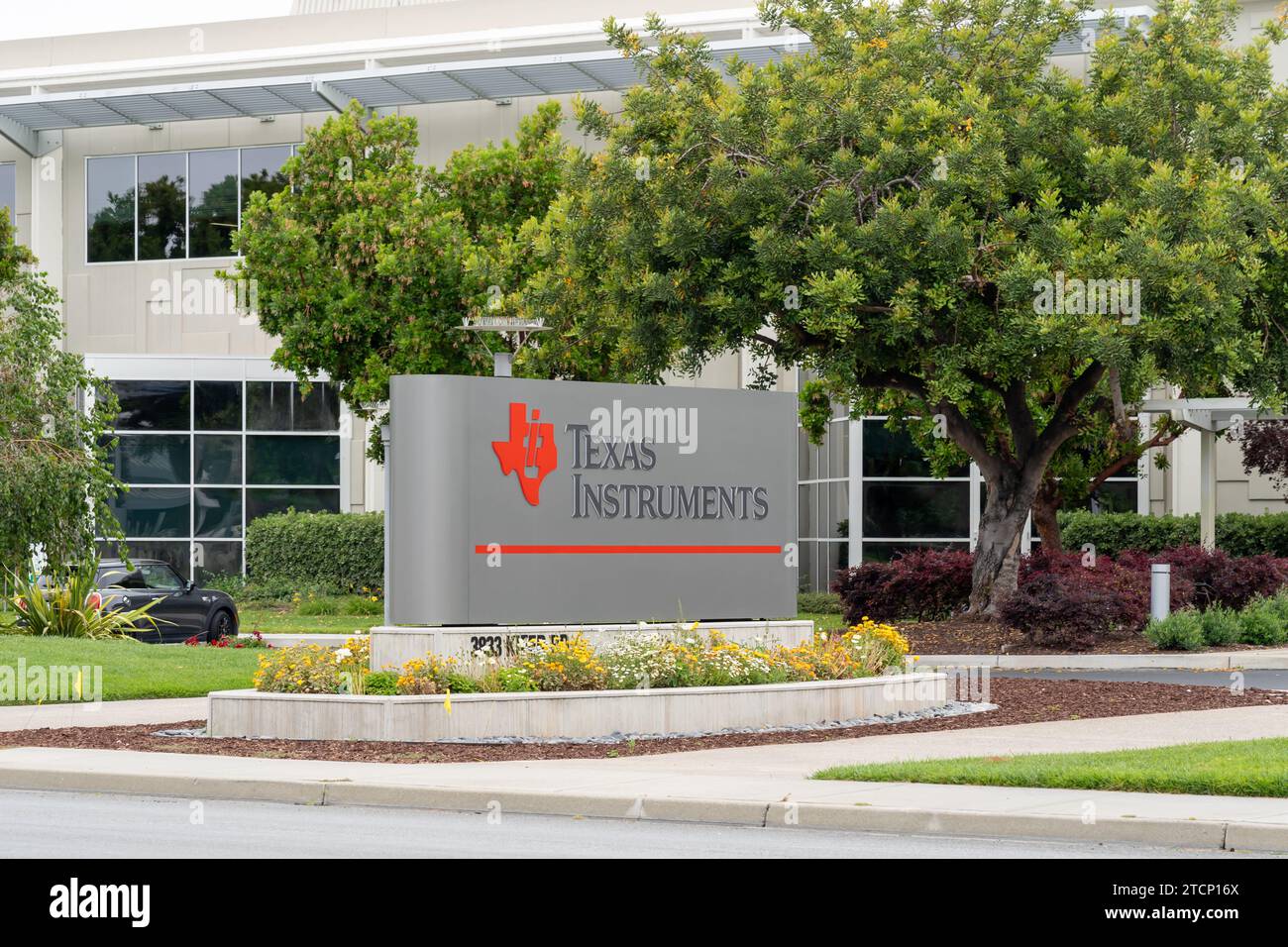 Texas Instruments Büro im Silicon Valley in San Jose, CA, USA Stockfoto