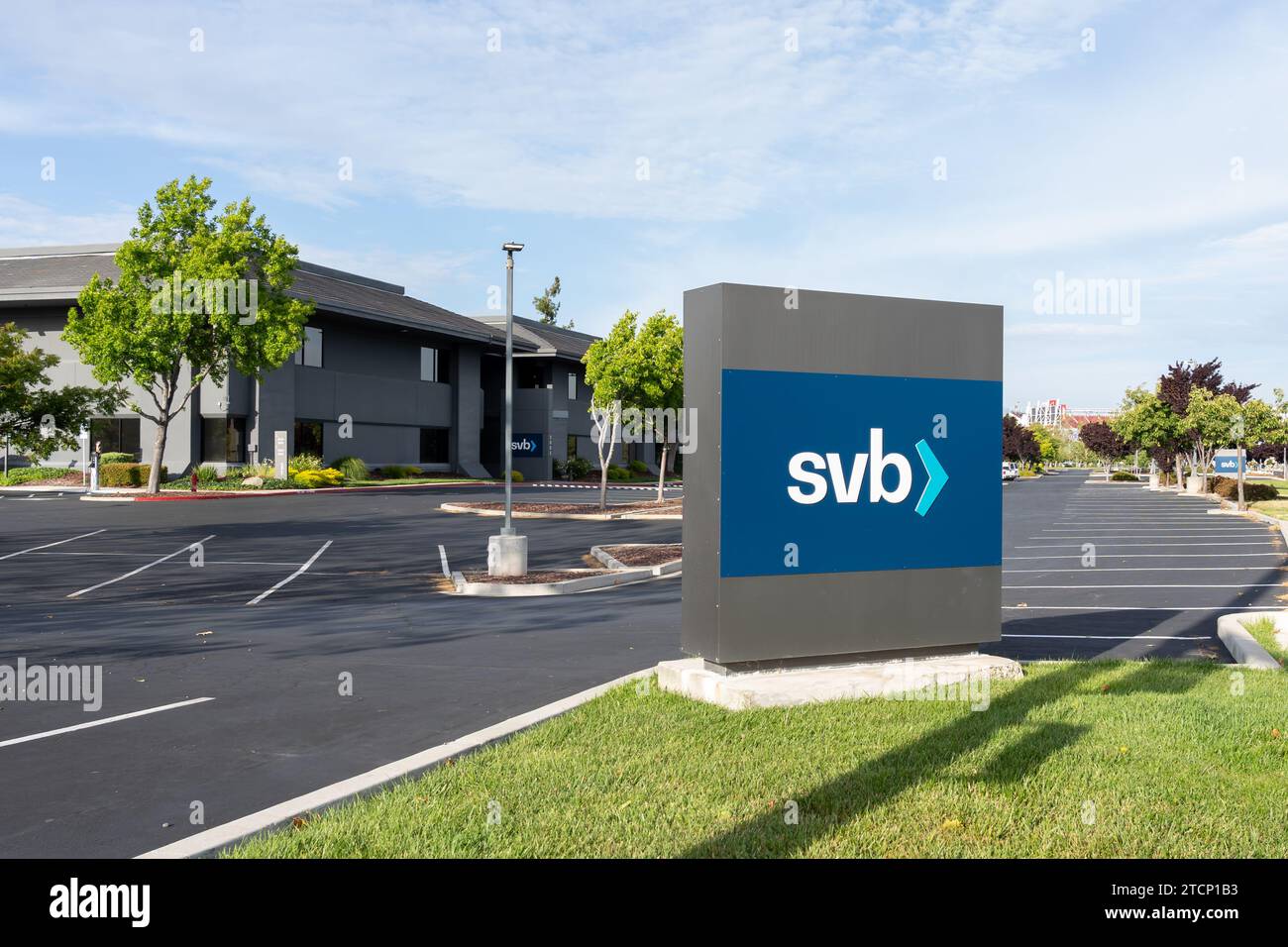 Büro der Silicon Valley Bank (SVB) in Santa Clara, Kalifornien, USA Stockfoto
