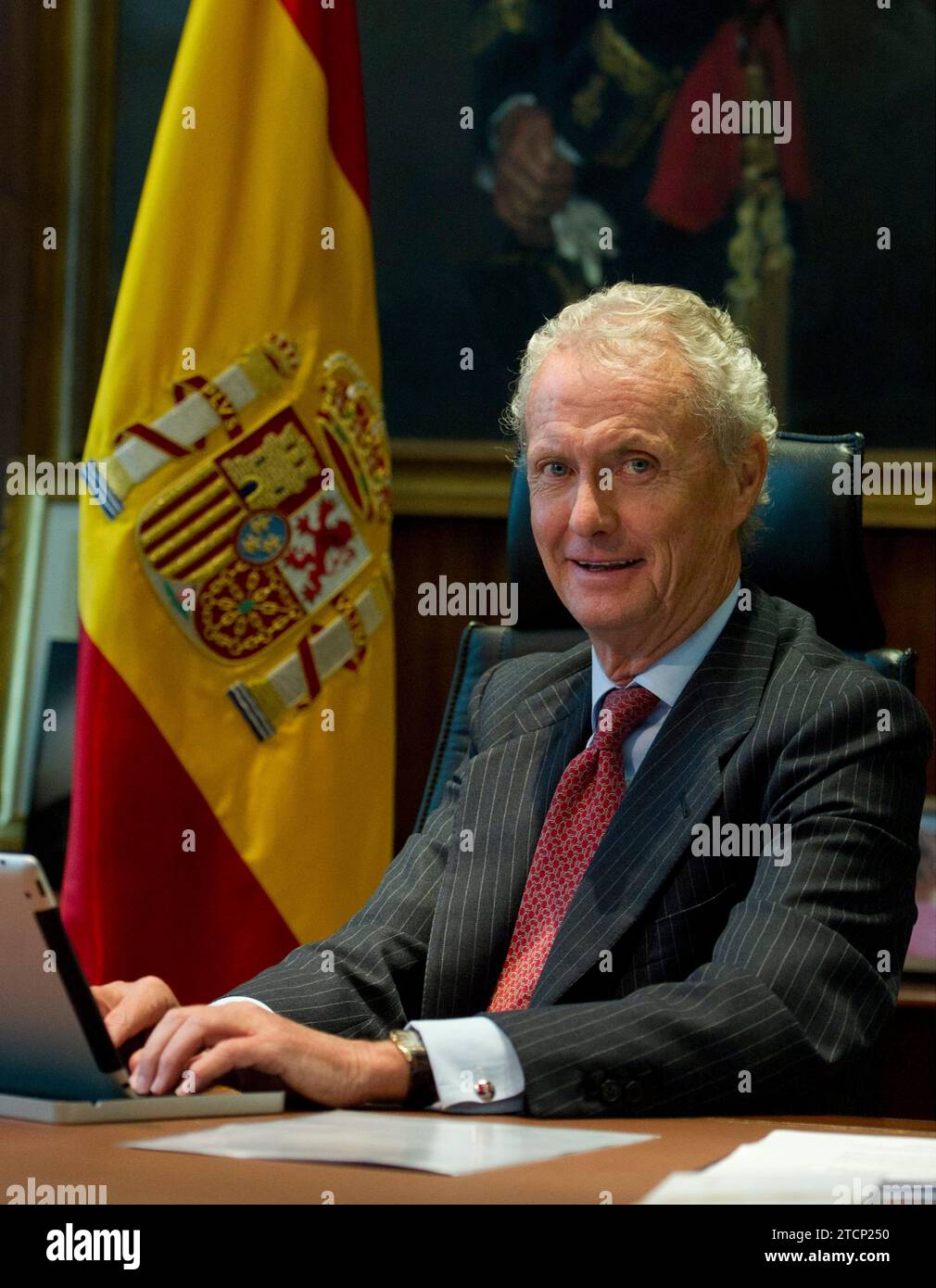 10/08/2013. Madrid. Spanien. Verteidigungsministerium. Interview mit dem Verteidigungsminister Pedro de MORENES y Alvarez de Eulate. Foto: De San Bernardo. Archdc von San Bernardo. Quelle: Album / Archivo ABC / Eduardo San Bernardo Stockfoto