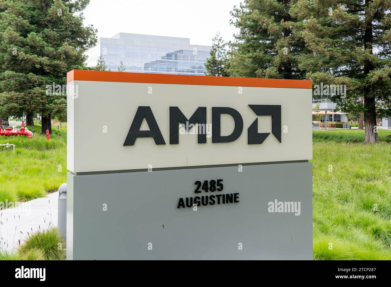 AMD-Hauptsitz in Santa Clara, Kalifornien, USA Stockfoto