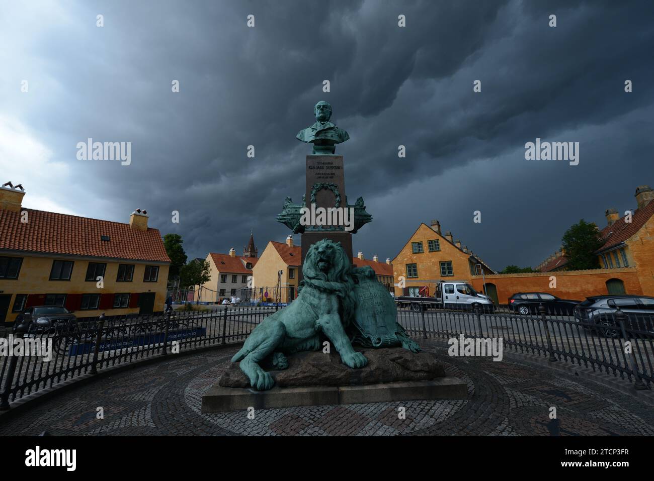 Das Edouard Suenson Memorial im Stadtteil Nyboder in Kopenhagen, Dänemark. Stockfoto