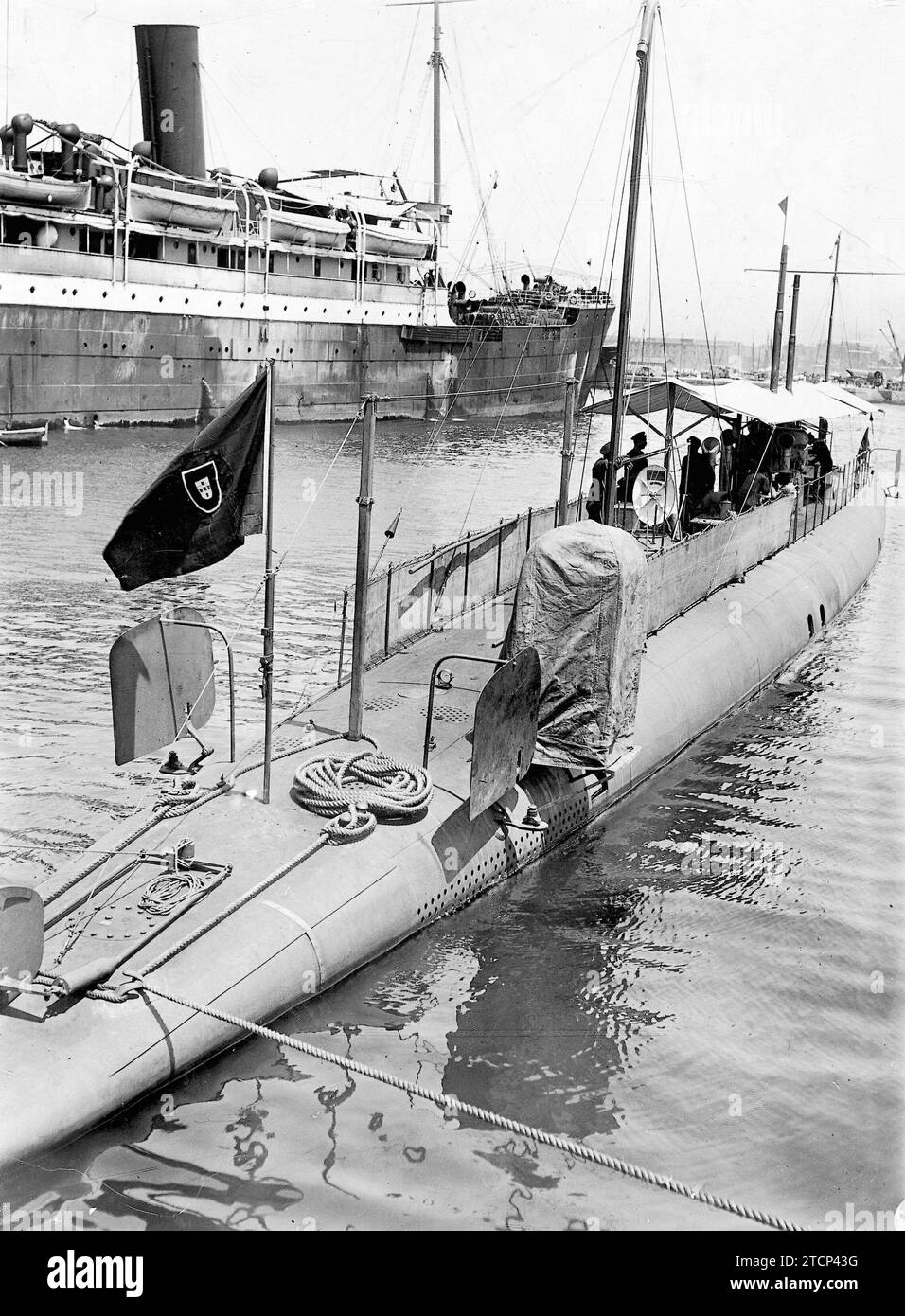 05/31/1913. Ein portugiesisches Tauchboot. &amp;#39;Espadante&amp;#39;, U-Boot der ...