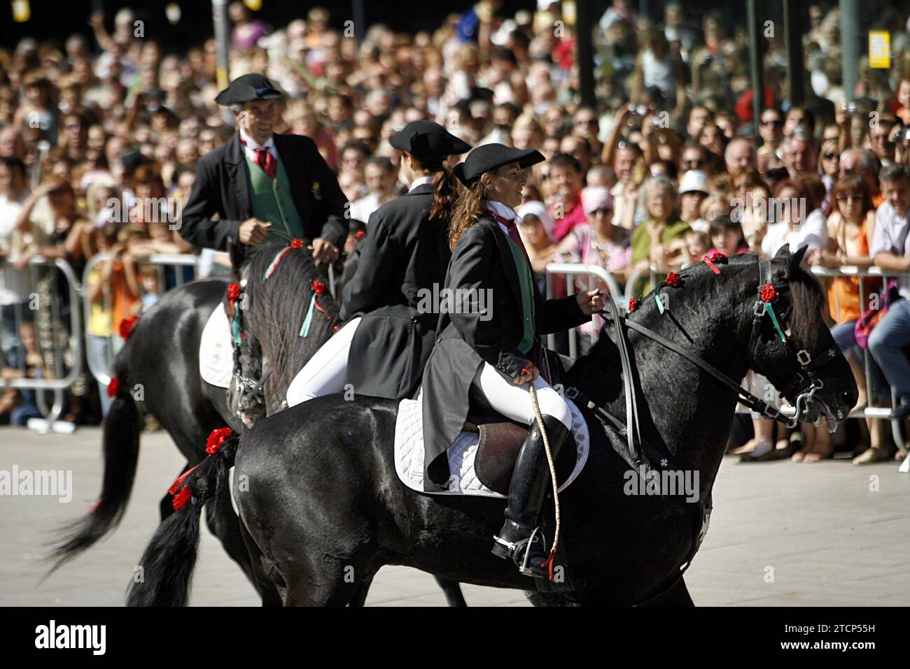 Barcelona, 25.09.2006. Fiestas de la Merced, menorquinische Pferde auf dem Domplatz. Quelle: Album / Archivo ABC / Elena Carreras Stockfoto