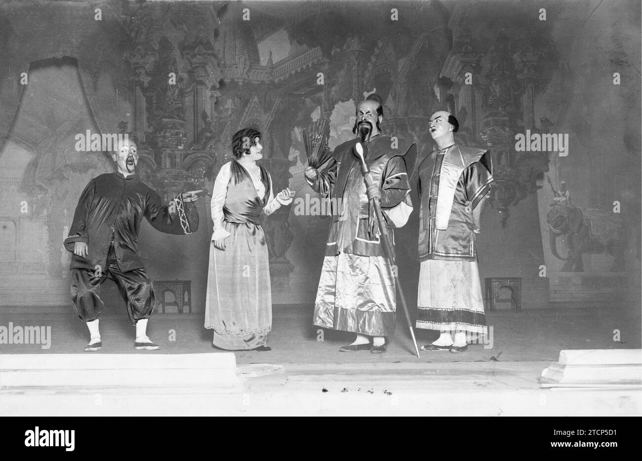 10/22/1914. Im Apolo Theater in Madrid. Eine Szene aus dem dritten Akt der Oper 'Geisha', deren spanische Übersetzung gerade mit glücklichem Erfolg veröffentlicht wurde. Quelle: Album / Archivo ABC / Julio Duque Stockfoto