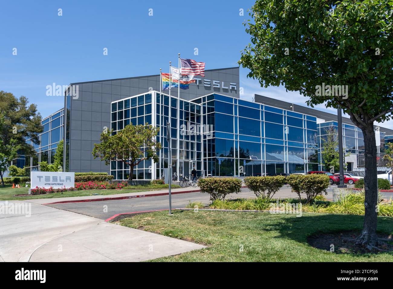 Tesla Kato Road in Fremont, Kalifornien, USA Stockfoto