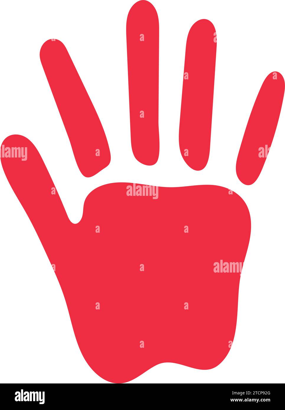 Rote Hand Tag Vektor isoliert Stock Vektor