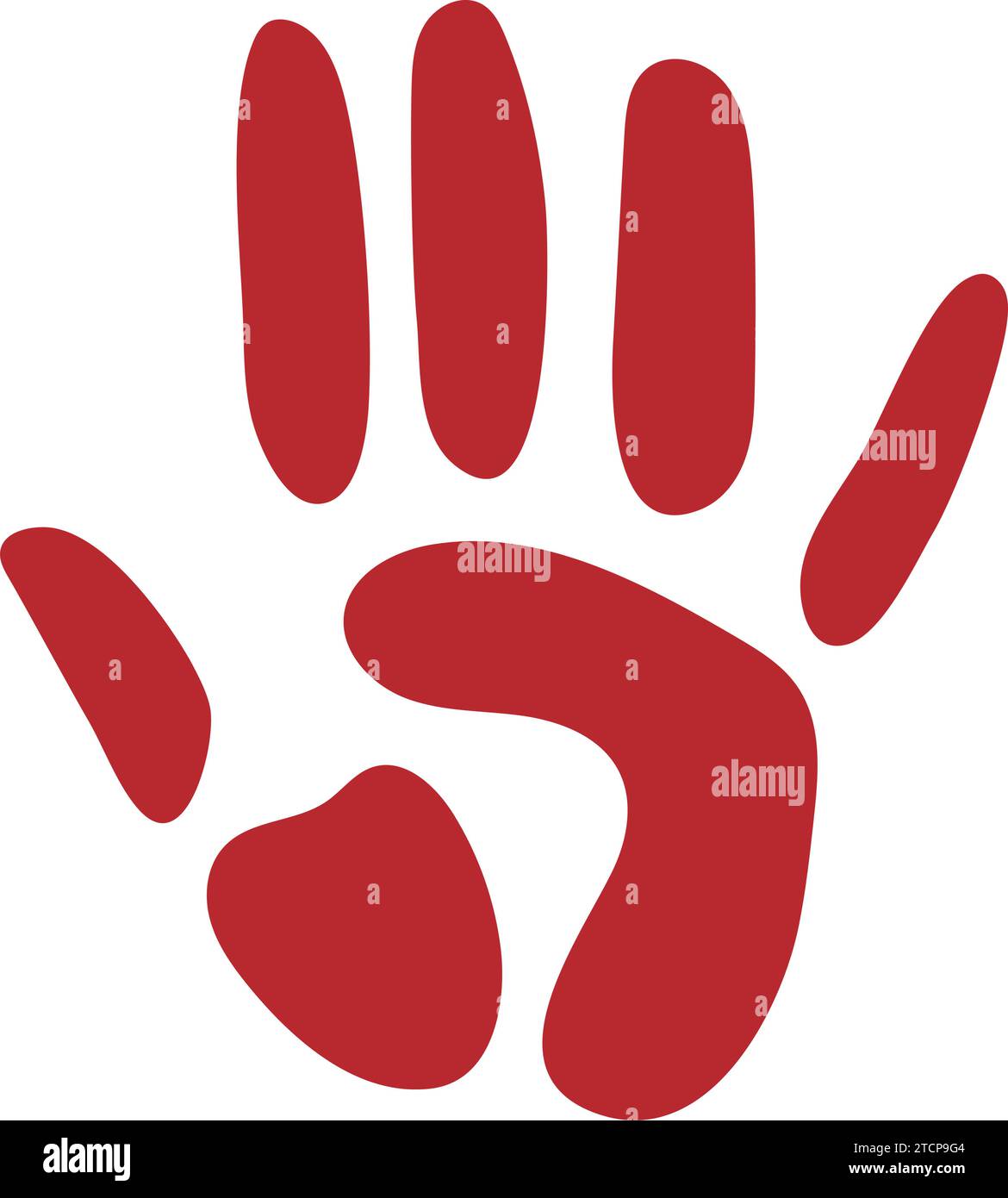 Rote Hand Tag Design Illustration Vektor isoliert Stock Vektor