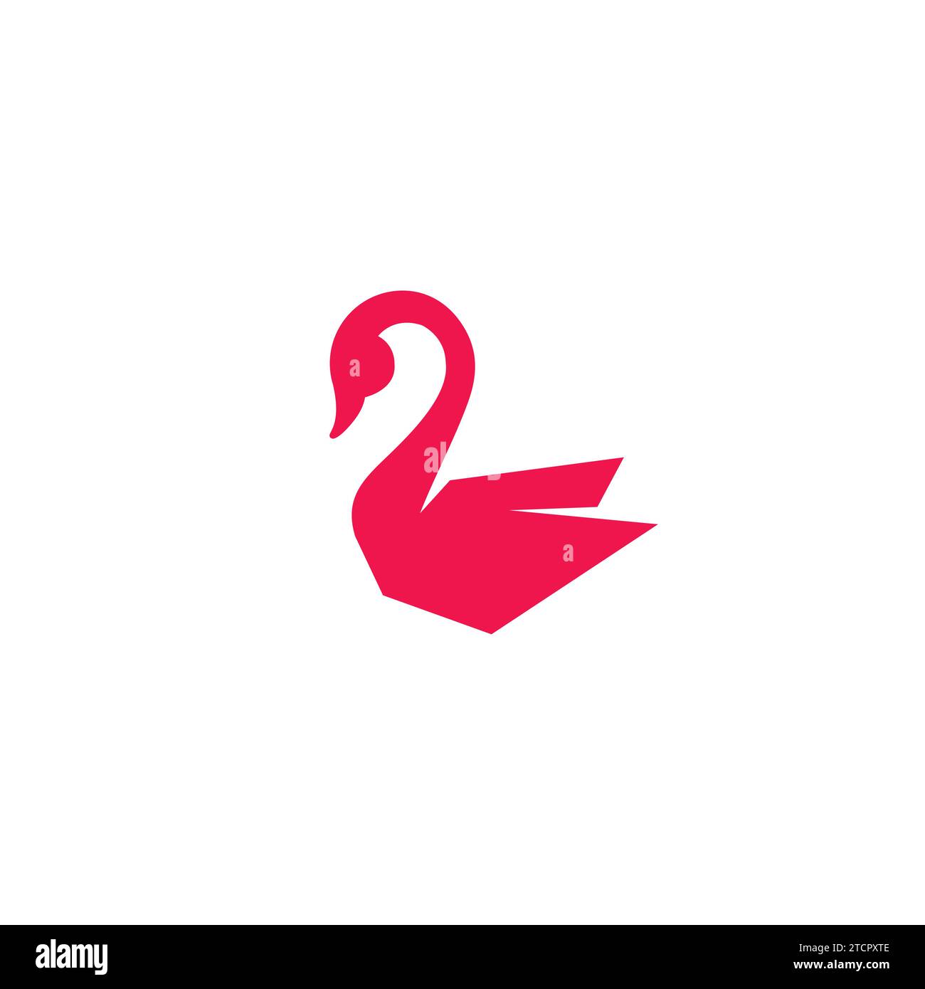 swan Paper Logo. Vogelvektor. Schwanensymbol Stock Vektor