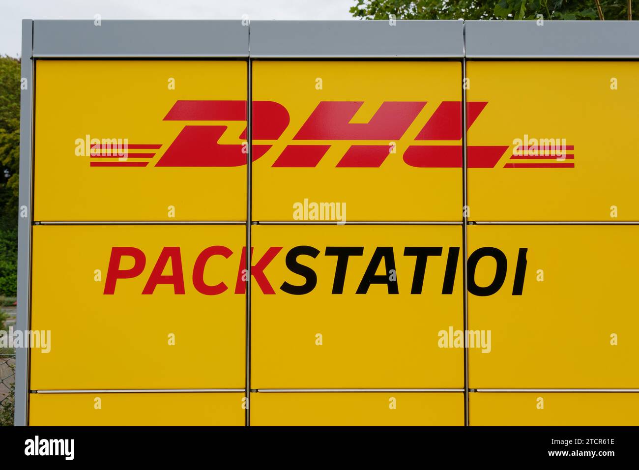 DHL-Paketstation Stockfoto