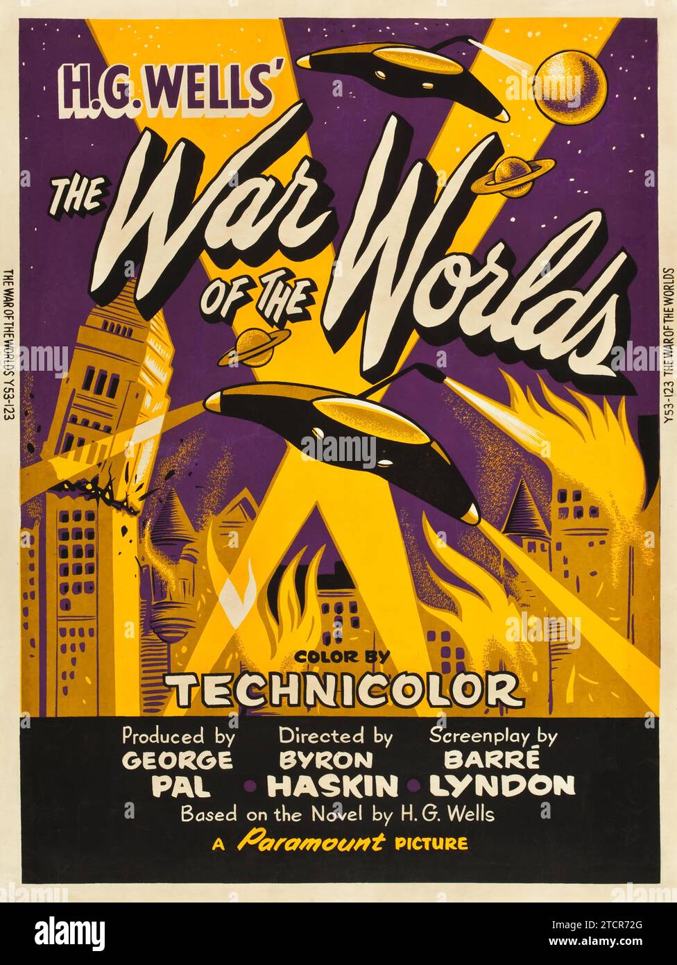 Der Krieg der Welten (Paramount, 1953) - Vintage-Filmplakat der 1950er Jahre - Horror - Sci-fi - Monster - Style Y Filmplakat Stockfoto