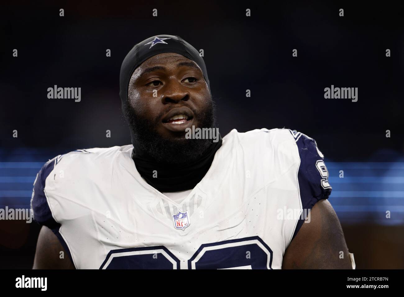 Dallas Cowboys defensive end Chauncey Golston (99) after an NFL football game against the Philadelphia Eagles, Sunday, Dec. 10, 2023, in Arlington, Texas. (AP Photo/Matt Patterson) Stockfoto