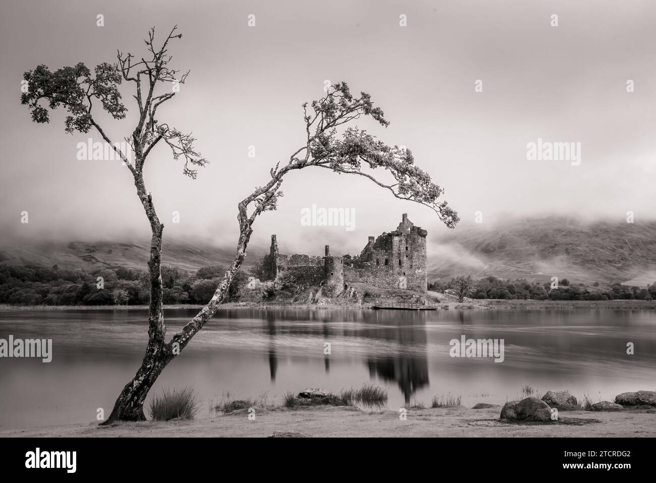 Kilchurn Castle, Loch Awe bei Oban in den schottischen Highlands. Argyle und Bute berühmtes schottisches Schloss in der Nähe von Glencoe. Historisches Schloss in Schottland Stockfoto