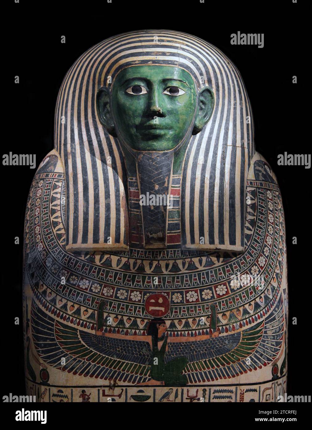 Ägyptische Mumie Sarg / Sarkophag.Peftjaoeneith.26. Dynastie (664-525 v. Chr.) Stockfoto