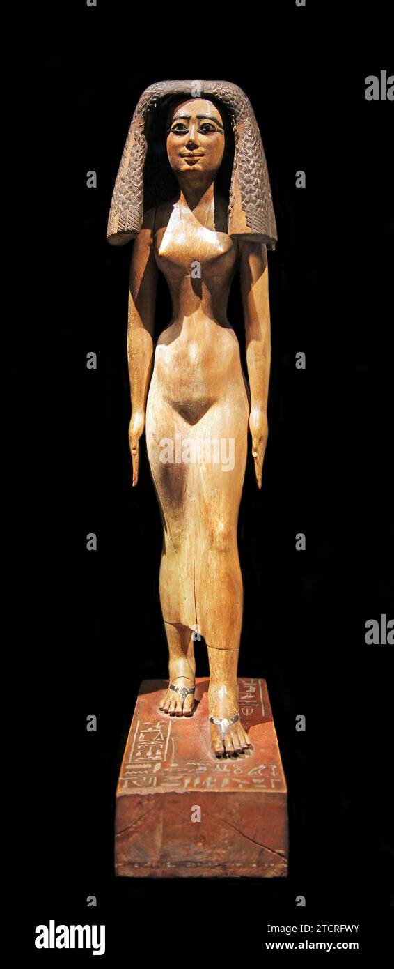 Grabstatue von Imertnebes. Die höchste Priesterin des thebanischen Gottes Amon. Dynastie (1939-1760 v. Chr.) Stockfoto