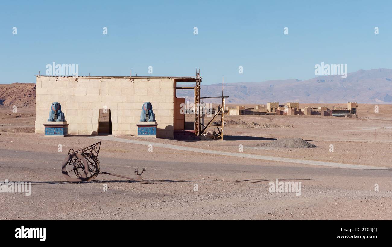 Atlas Studios, ein berühmtes Filmstudio in Ouarzazate, Atlasgebirge, Marokko. Dezember 2023 Stockfoto