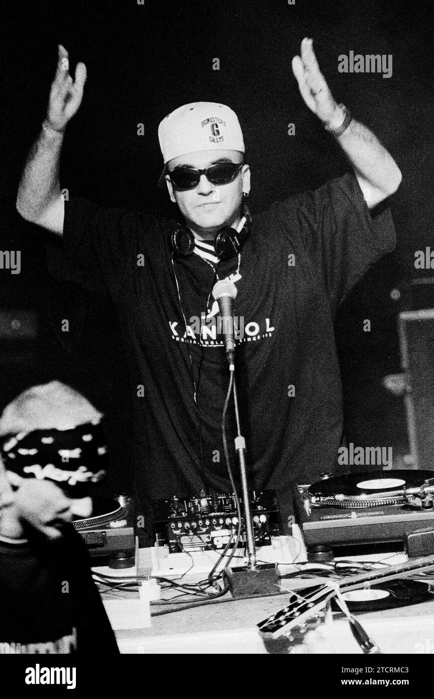 Mailand Italien 27.05.1996: Articolo 31, J-Ax und DJ Jad, während des Live-Konzerts in der Propaganda, 105 Night Stockfoto