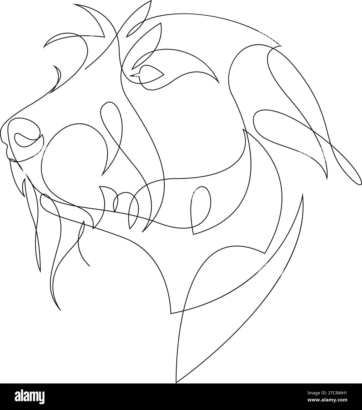 Durchgehende Linie Irish Wolfhound. Einfache Linie minimaler Stil schottischer Deerhound Hund Vektor Illustration. Hochformat Stock Vektor