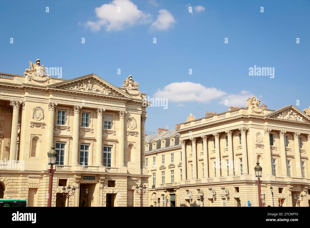 Place de la Concorde, einer der berühmtesten Plätze in Paris, Frankreich Stockfoto