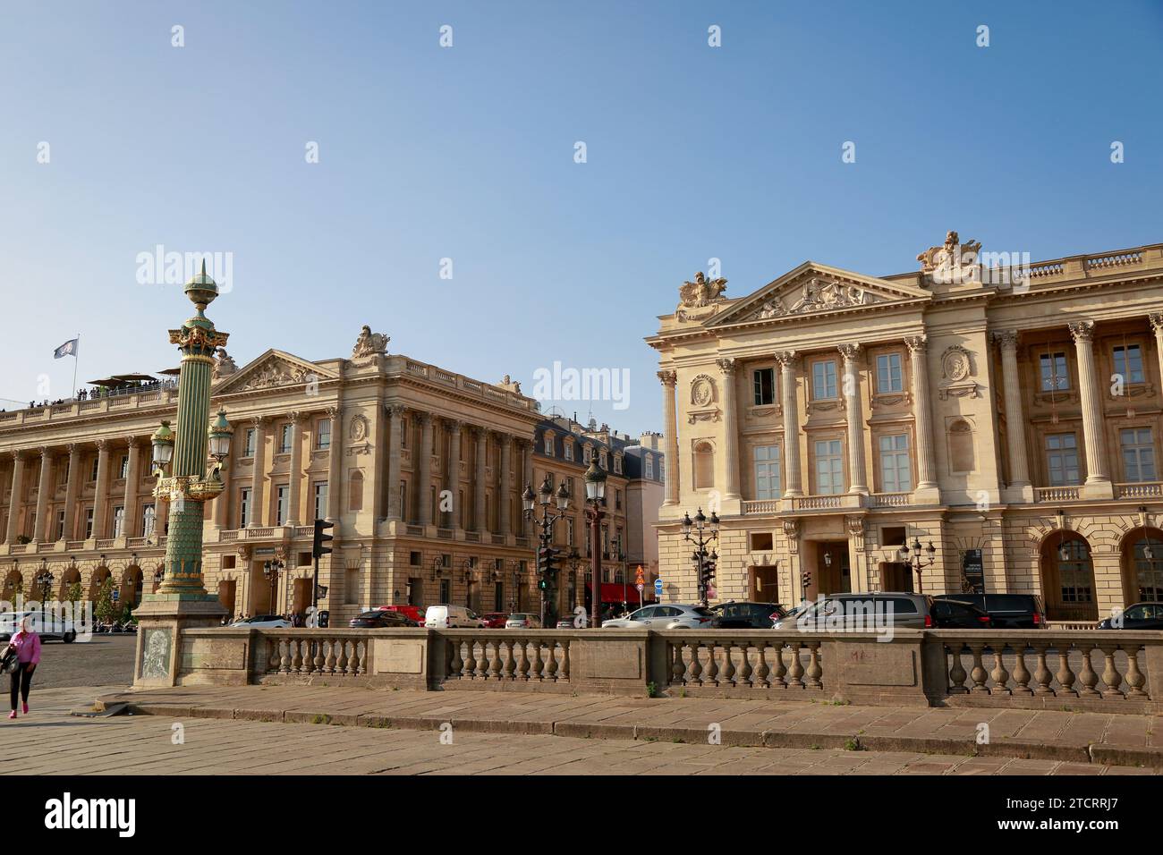 Place de la Concorde, einer der berühmtesten Plätze in Paris, Frankreich Stockfoto