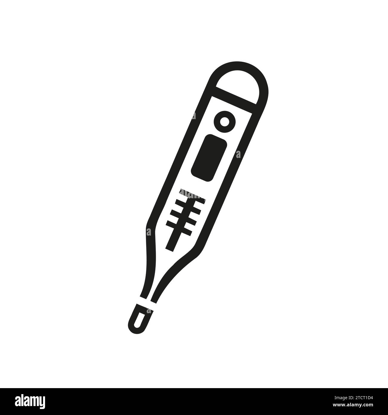 Einfaches medizinisches Thermometer-Symbol isoliert Stock Vektor