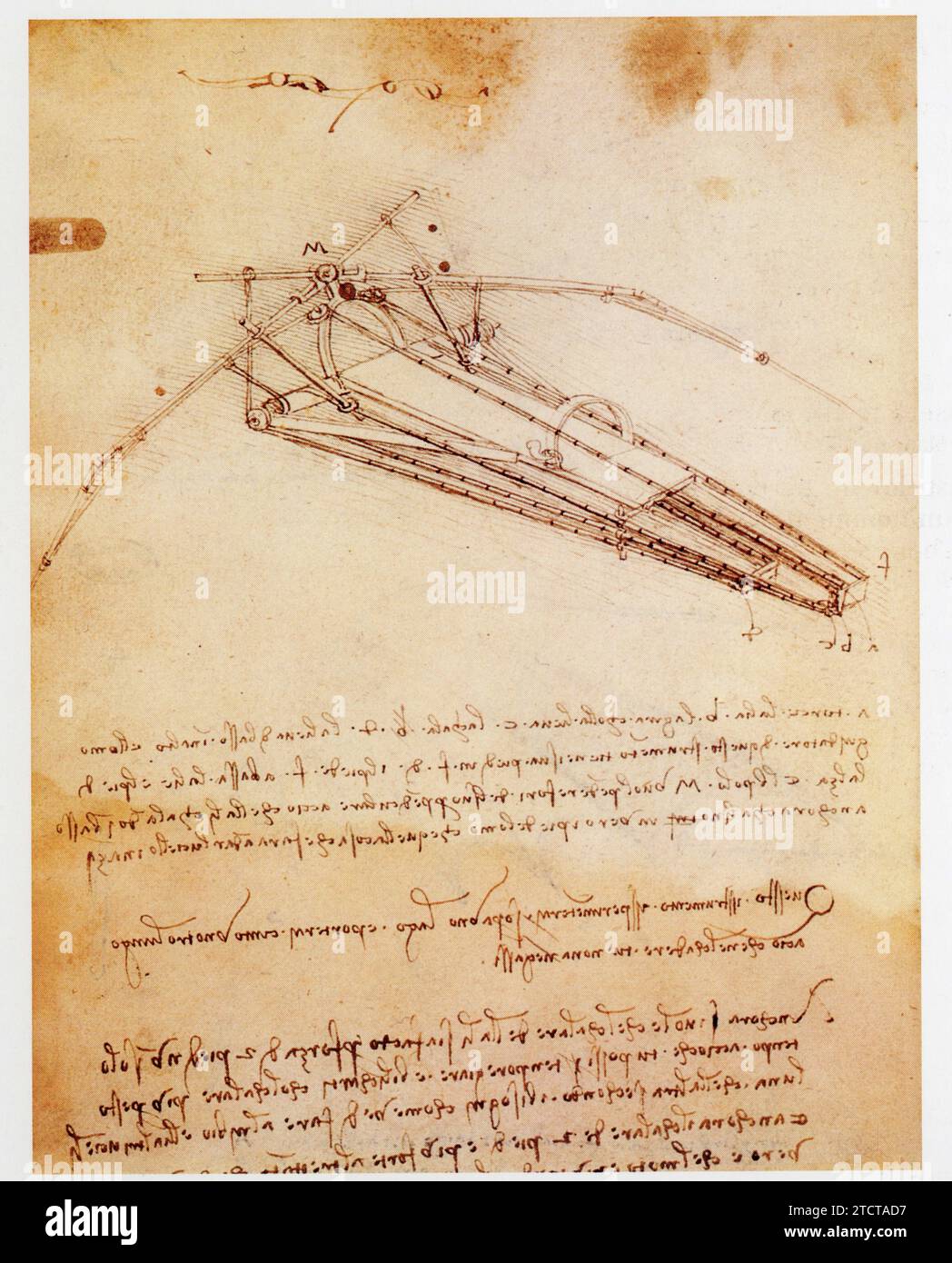 Leonardo da Vinci.1452-1519.Maschinenvolante. Stockfoto