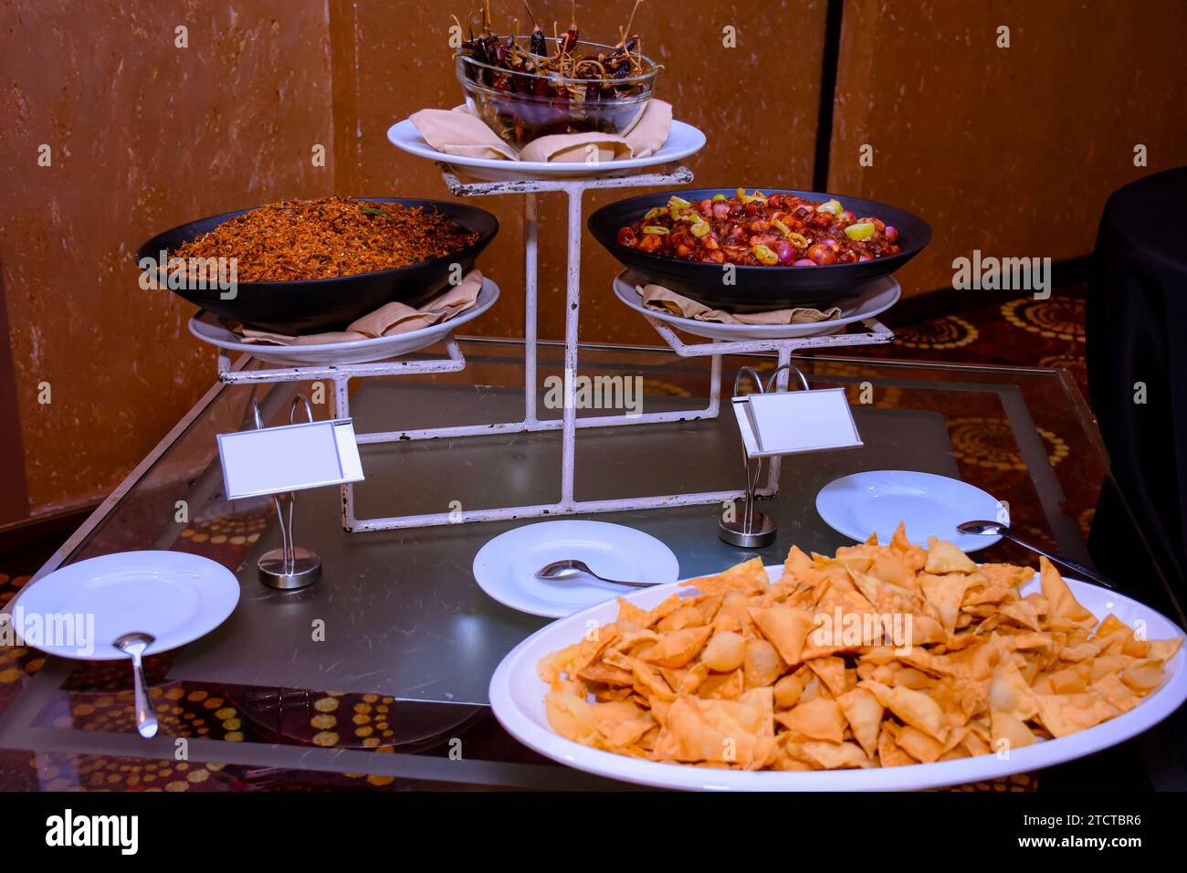 Hochzeitsbuffet in sri lanka Stockfoto