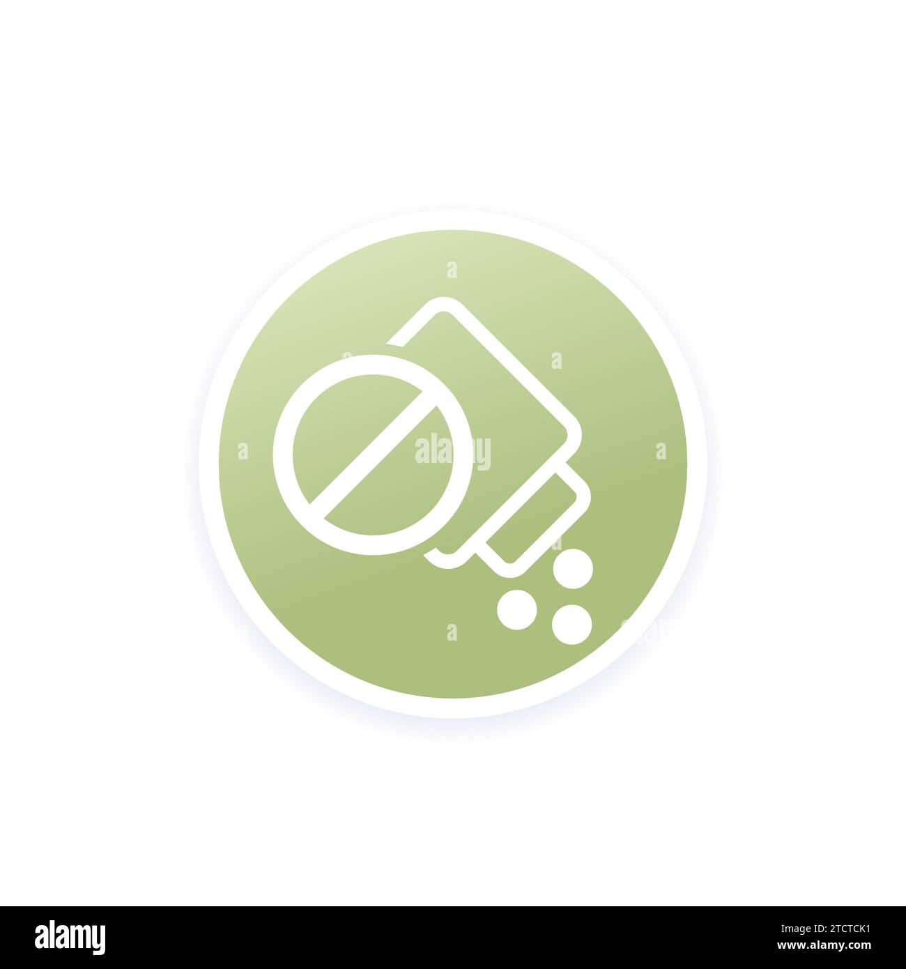 Chemikalienfrei und ohne Additive rundes Symbol Stock Vektor