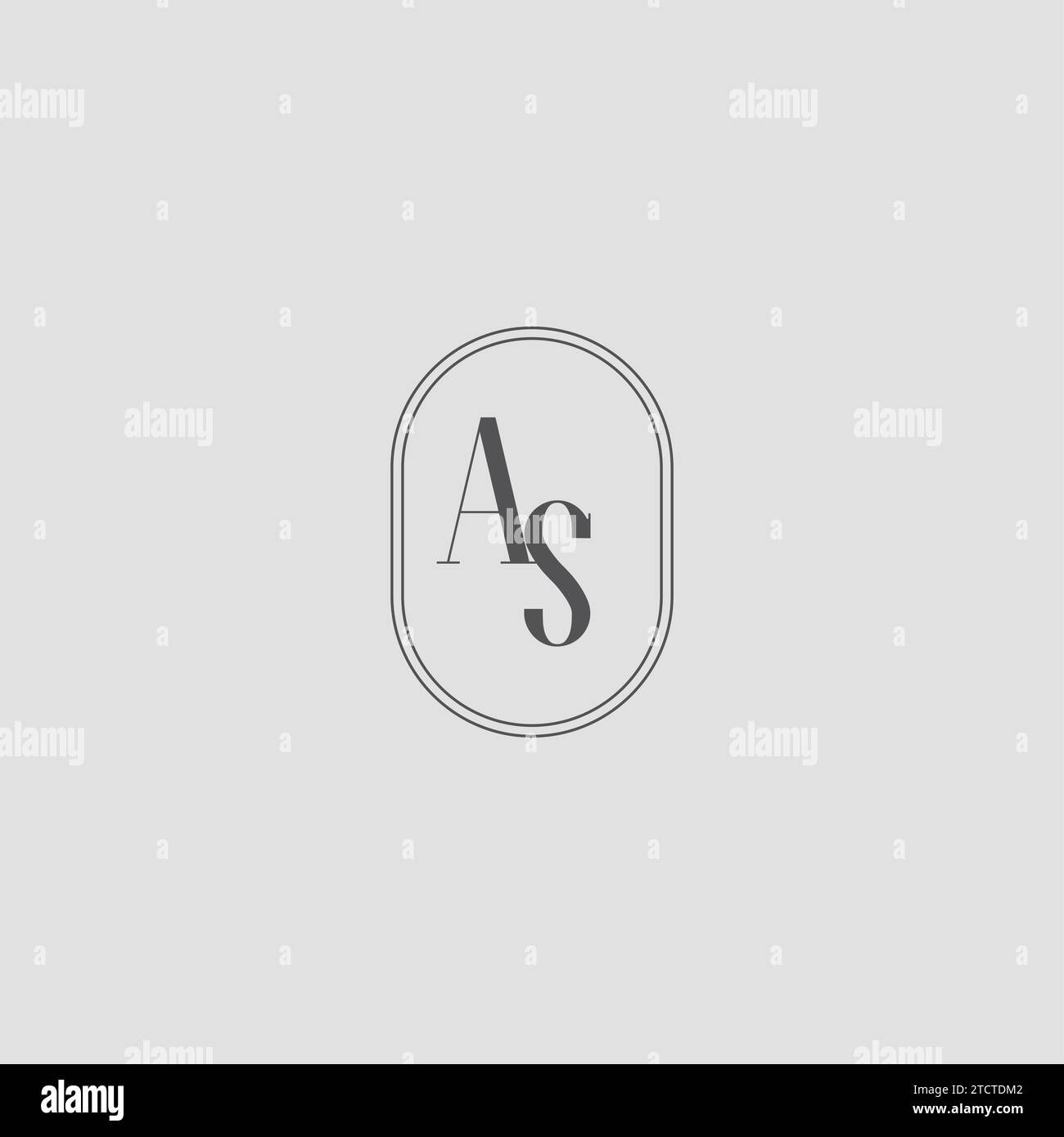 Initial ALS Hochzeitsmonogramm Logo Design Vektor Grafik Stock Vektor