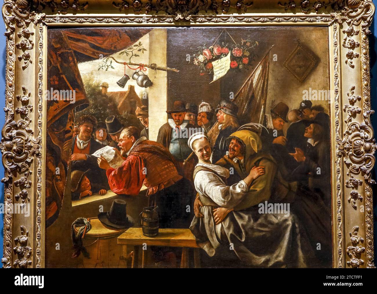 Musee royaux des Beaux-Arts de Belgique, Königliche Museen der Schönen Künste Belgiens, Bruxelles, Brüssel Jan Steen, die Rhetoriker, 17. Jahrhundert Stockfoto