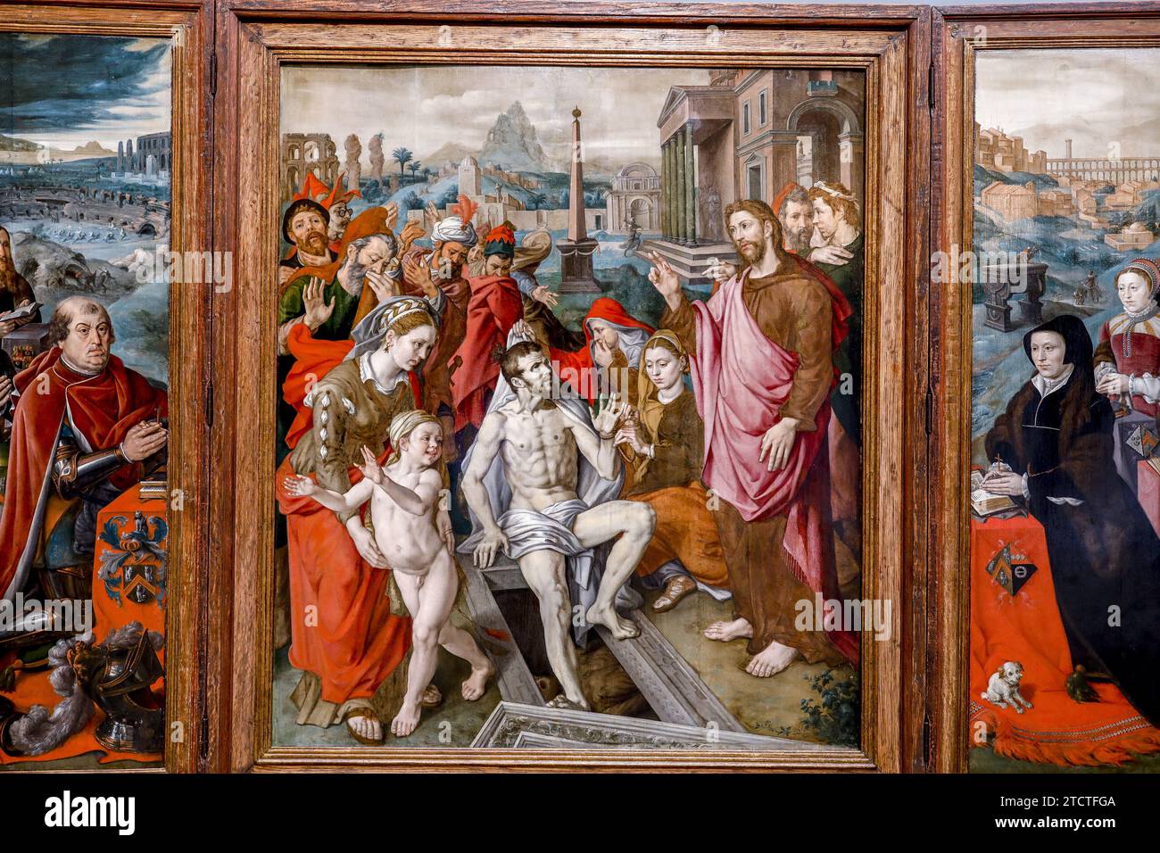 Musee royaux des Beaux-Arts de Belgique, Königliche Museen der Schönen Künste Belgiens, Bruxelles, Brüssel Jan Cornelisz Vermeyen, Triptychon des Micault fa Stockfoto Musee royaux des Beaux-Arts de Belgique, Königliche Museen der Schönen Künste Belgiens, Bruxelles, Brüssel Jan Cornelisz Vermeyen, Triptychon des Micault fa Stockfoto