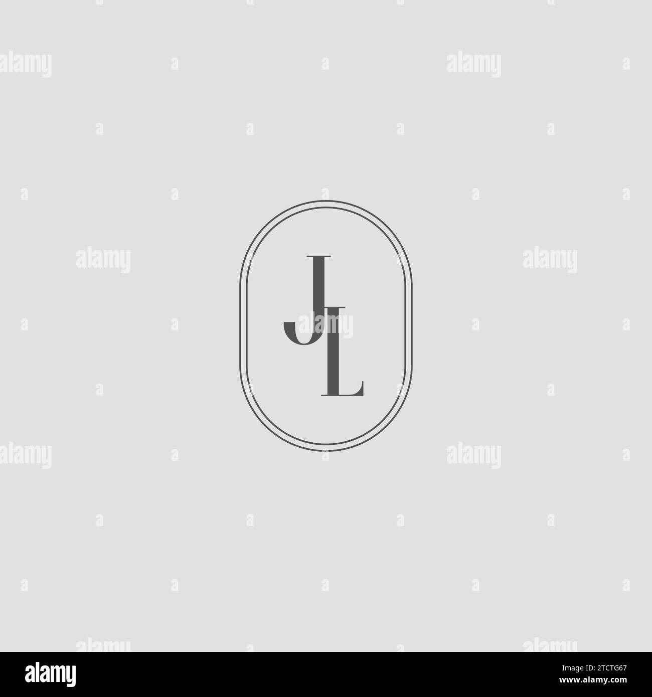 Initial JL Hochzeit Monogramm Logo Design Vektor Grafik Stock Vektor