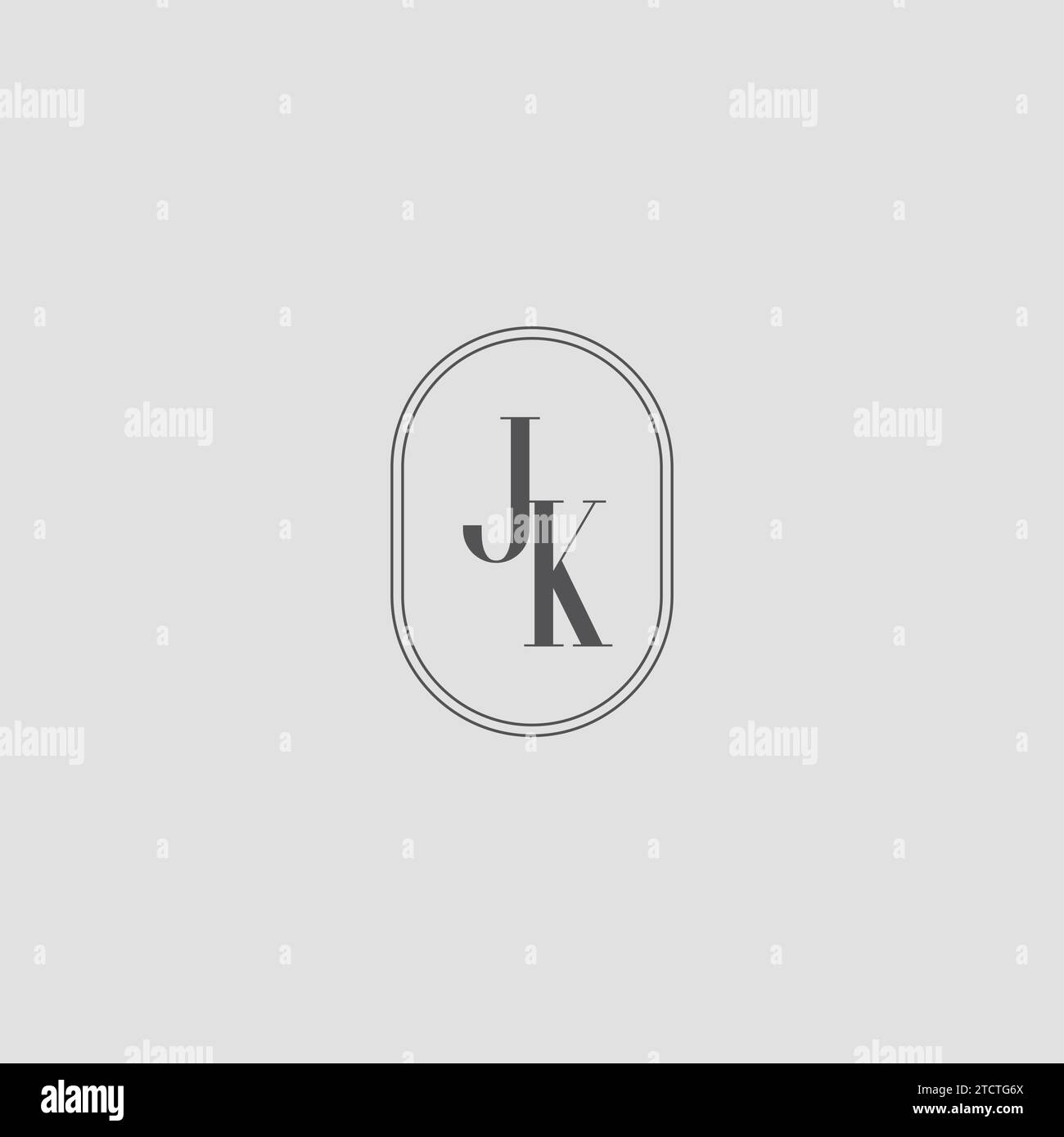 Initial JK Hochzeit Monogramm Logo Design Vektor Grafik Stock Vektor