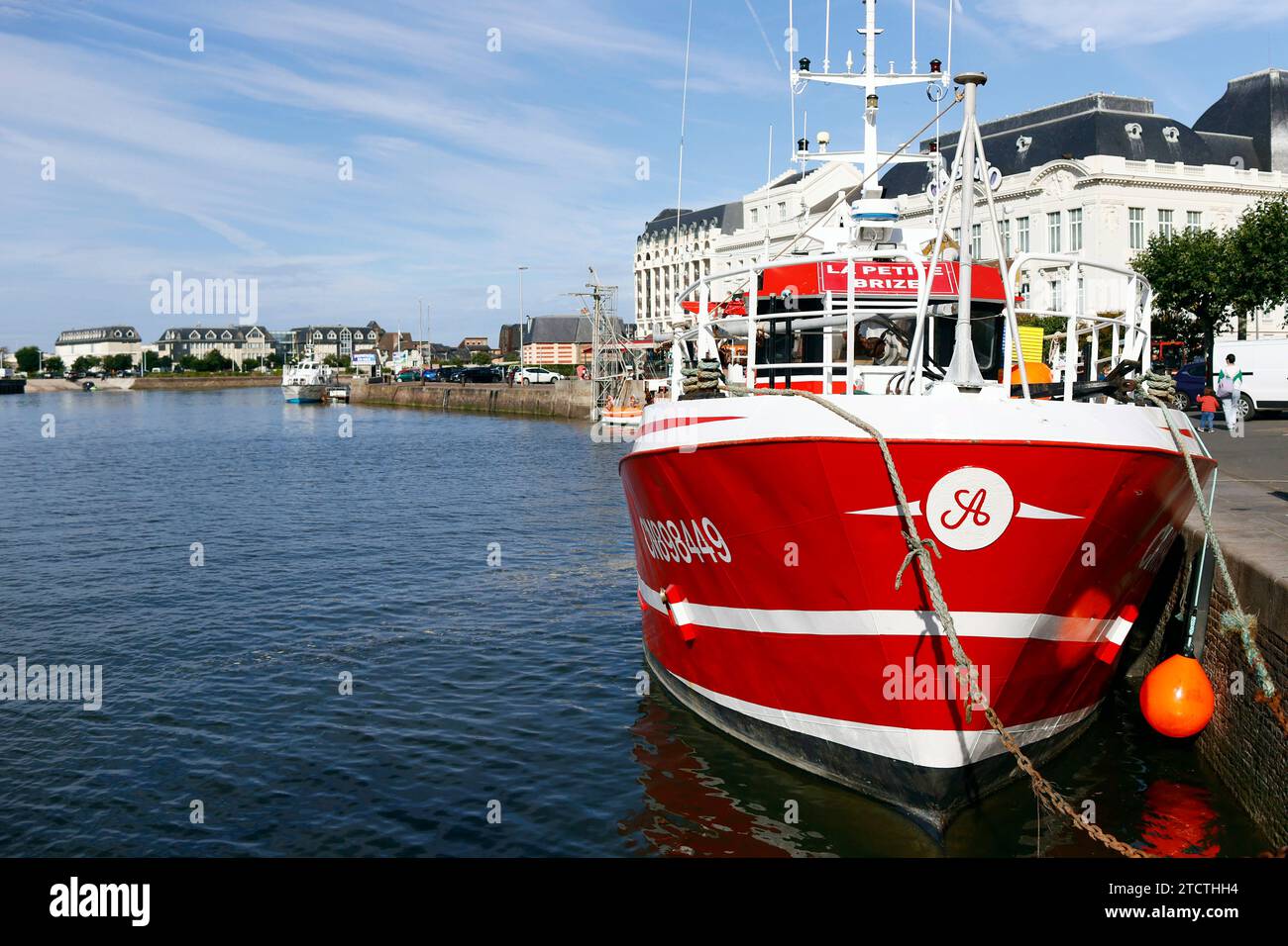 Fischerboote im Hafen von Trouville. Trouville. Frankreich. Stockfoto