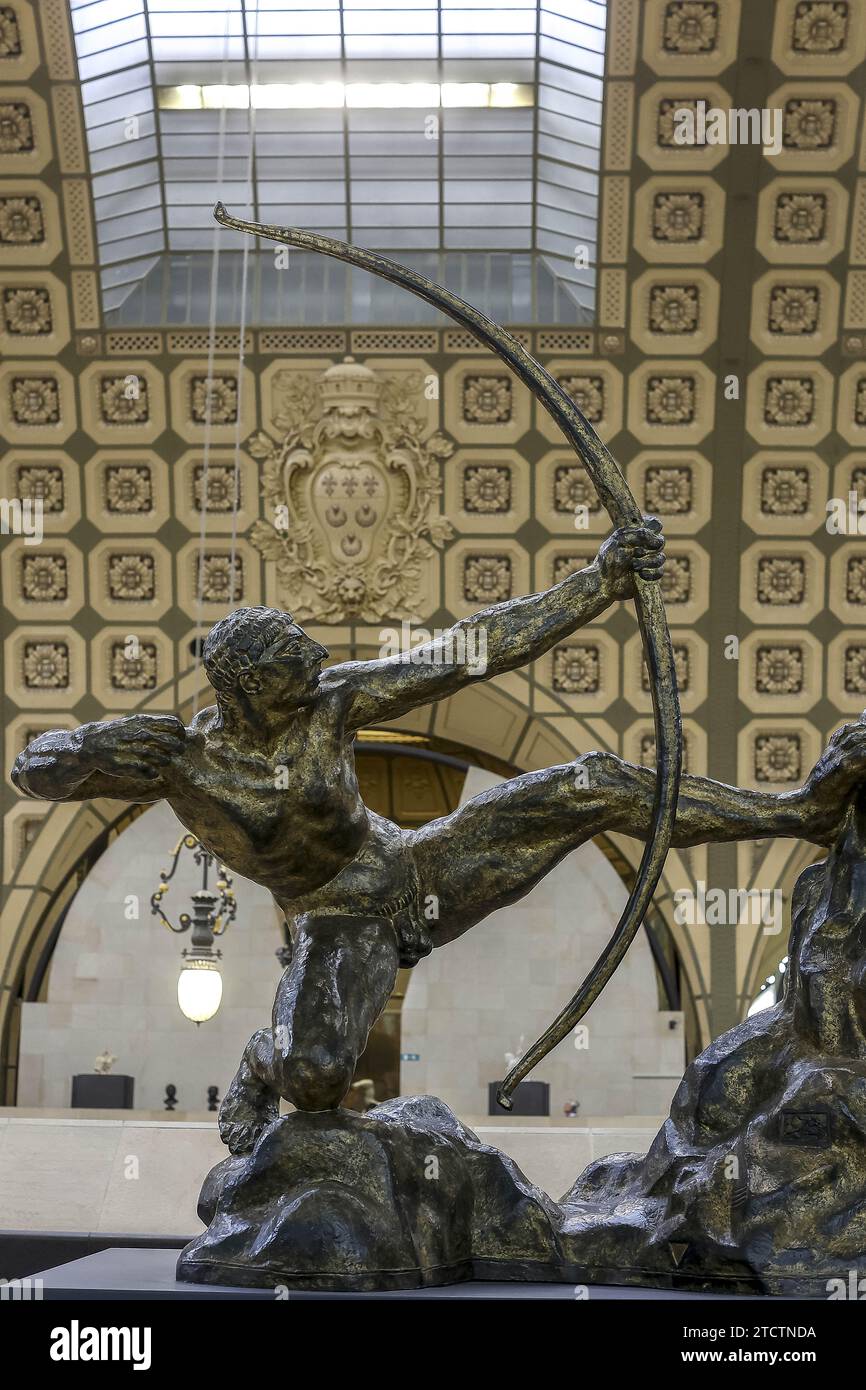 Orsay Museum, Paris, Frankreich Antoine Bourdelle, Herakles der Bogenschütze oder Herakles schießen die Stymphalischen Vögel 1909-1924, gegossene Bronzestatue Stockfoto