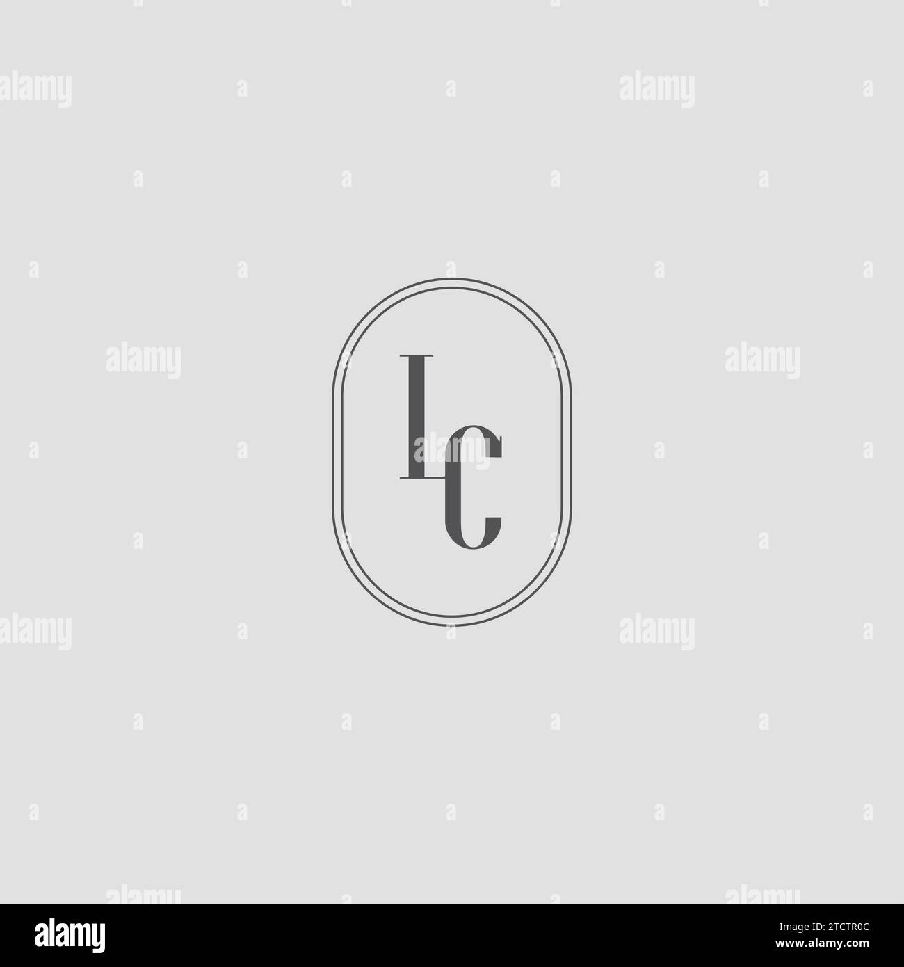 Initial LC Hochzeit Monogramm Logo Design Vektorgrafik Stock Vektor