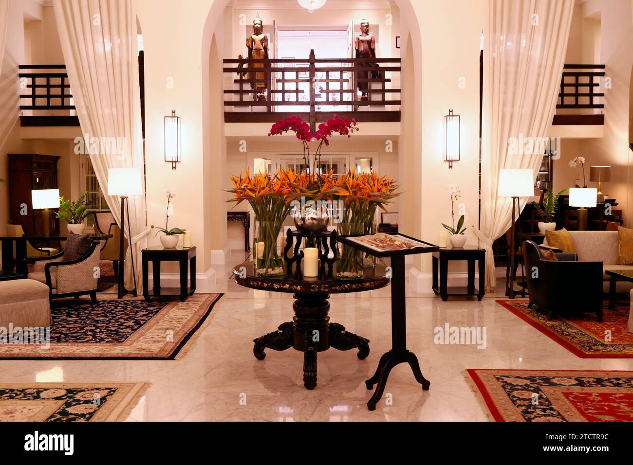 Das Raffles Hotel Le Royal. Hauptlobby. Stockfoto