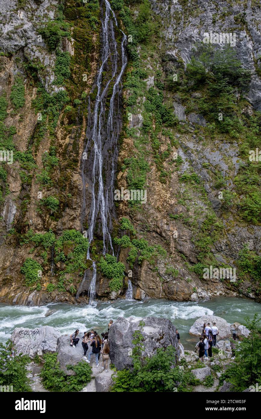 Rugova Canyon Wasserfall, Westkosovo Stockfoto
