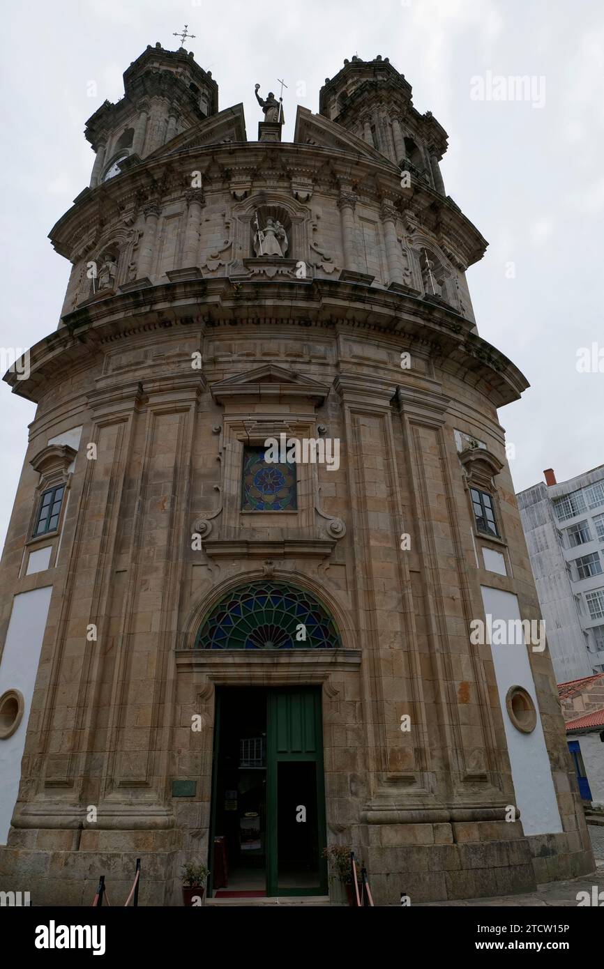 Kirche Peregrina, eine charakteristische runde Kirche, Pontevedra, Galicien, Nordwesten Spaniens, Europa Stockfoto