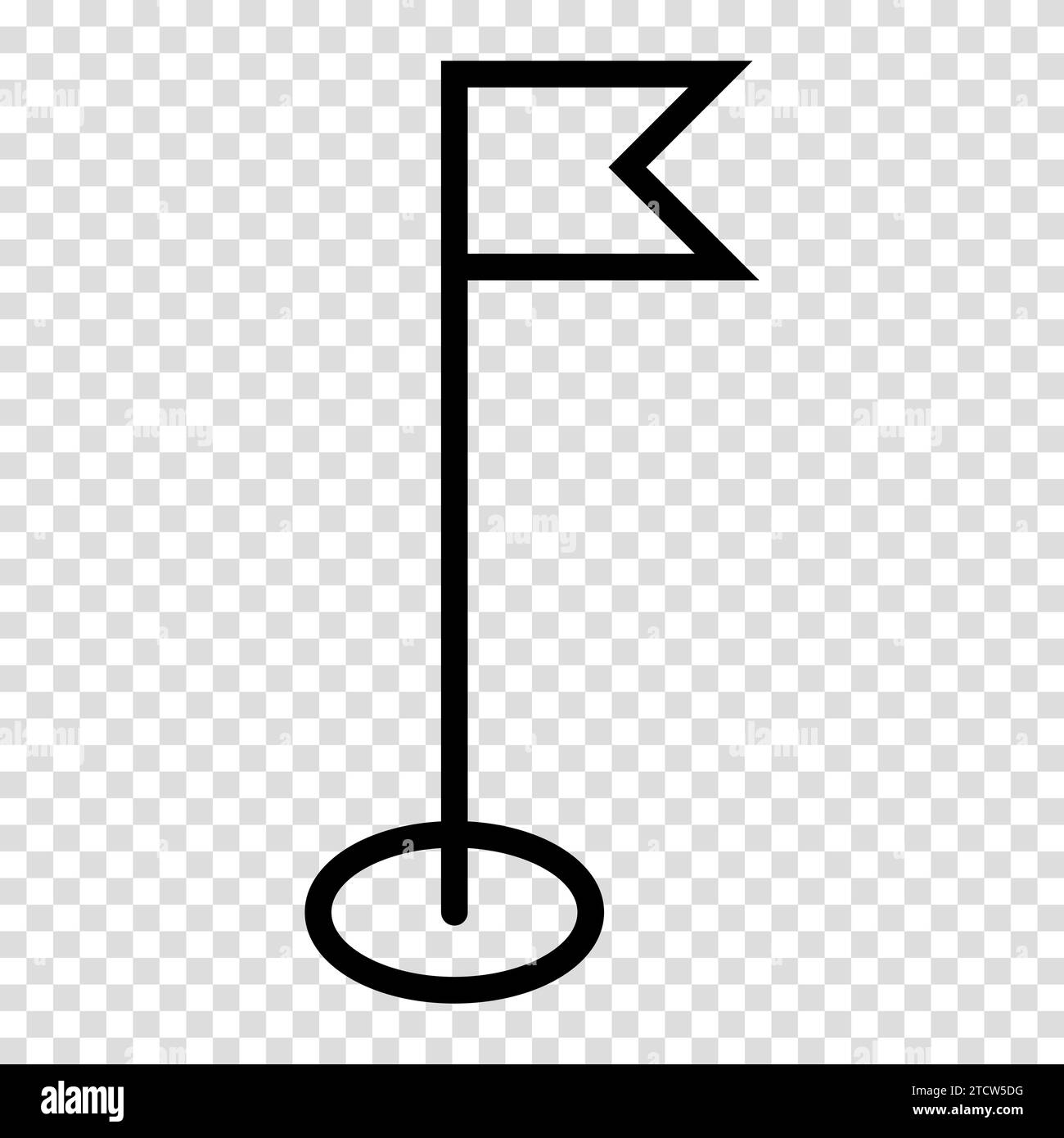 Symbol für PIN-Karte für Position. Flaches Design. Vektorzeichen auf transparentem Hintergrund. Stock Vektor