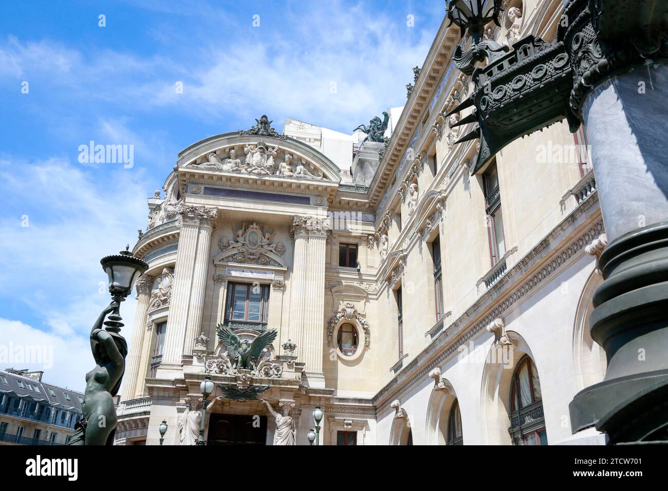 Opera Garnier, Symbol von Paris an einem sonnigen Tag, Paris, Frankreich Stockfoto