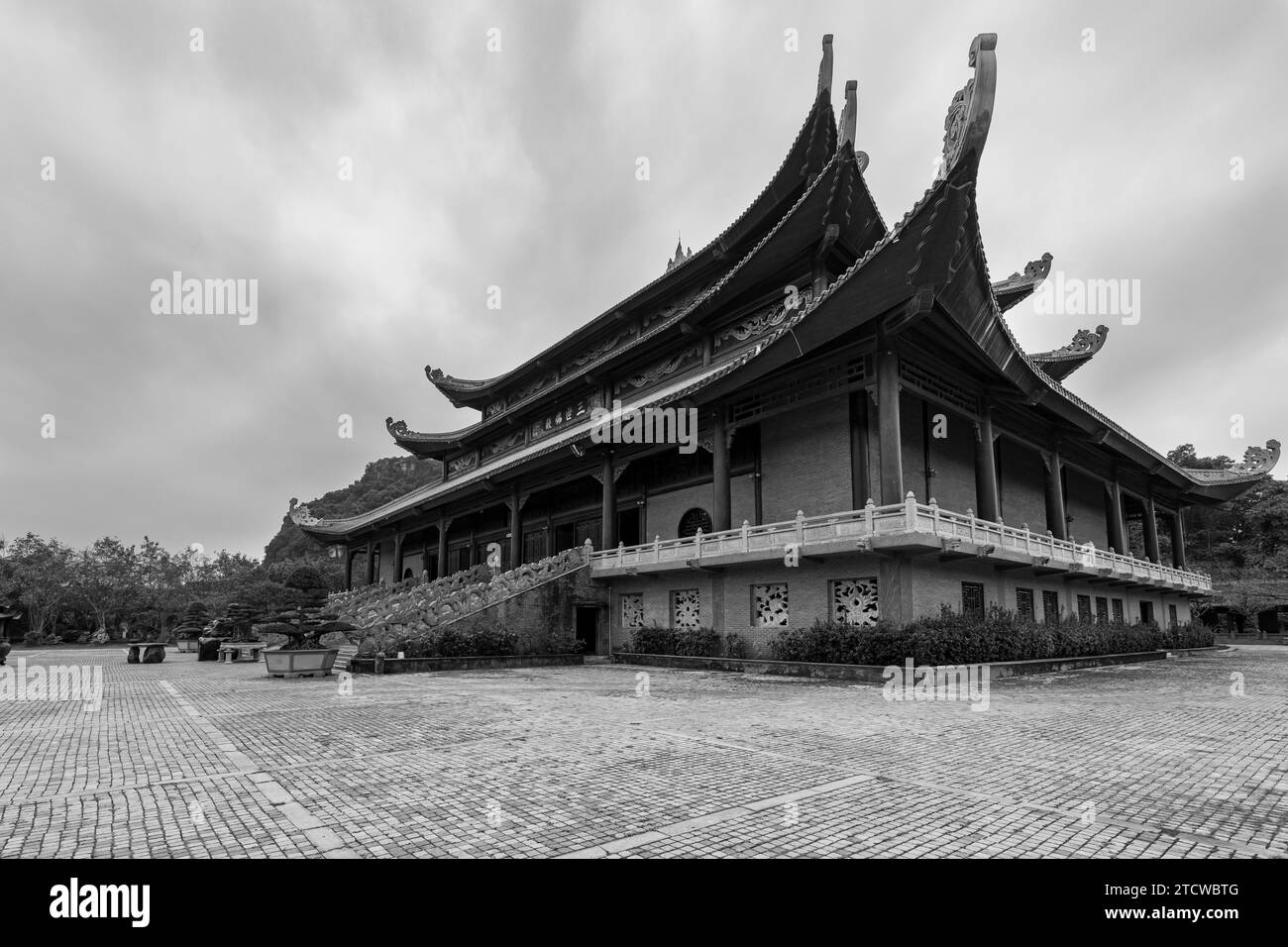 Der buddhistische Tempel von Bai Dinh in Ninh Binh in Vietnam Stockfoto