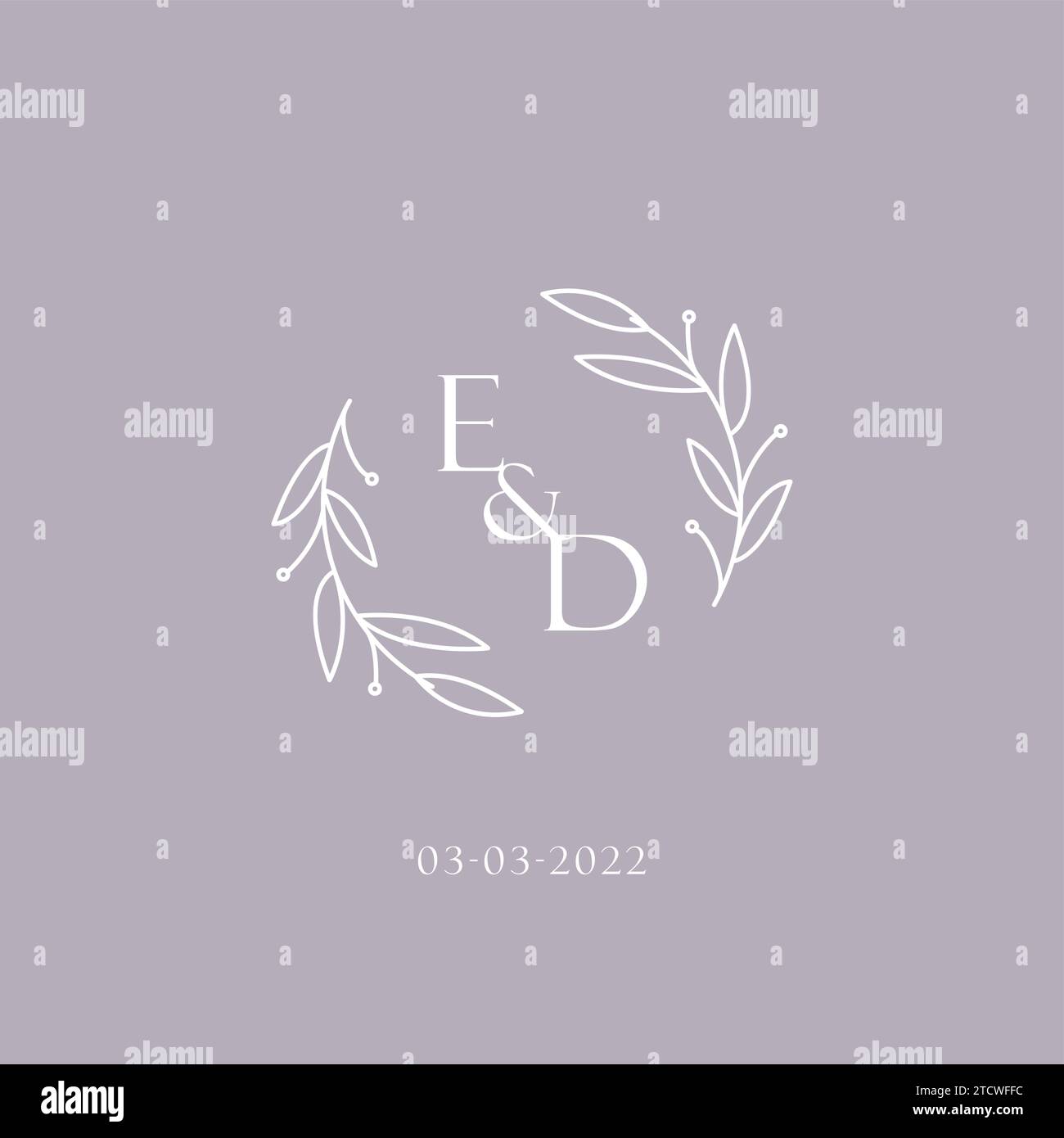 Initialen ED Hochzeit Monogramm Logo Inspiration Vektor Grafik Stock Vektor