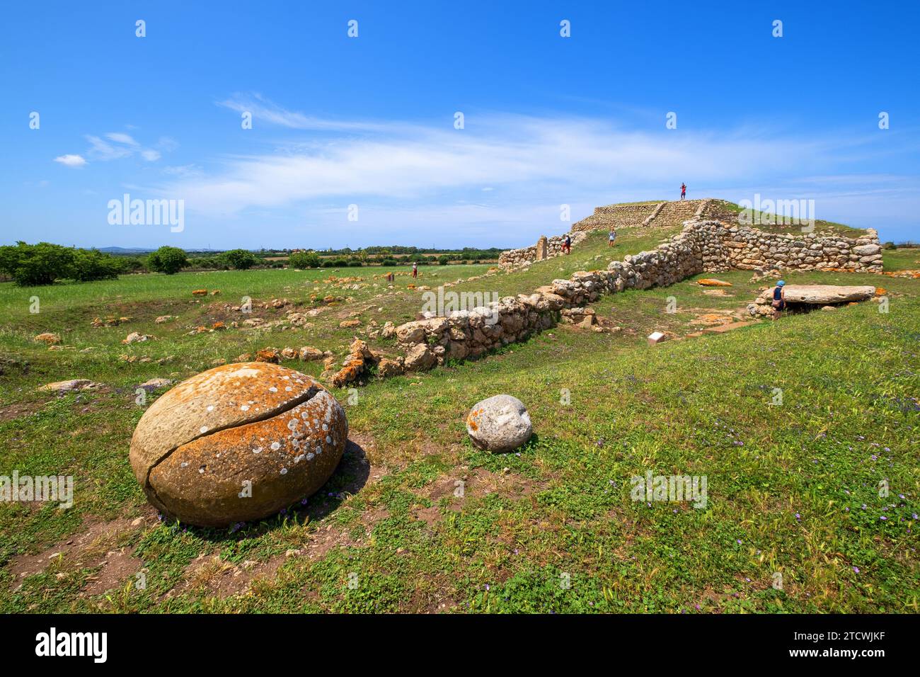 Pyramide Monte d'Accoddi auf der italienischen Insel Sardinien Stockfoto