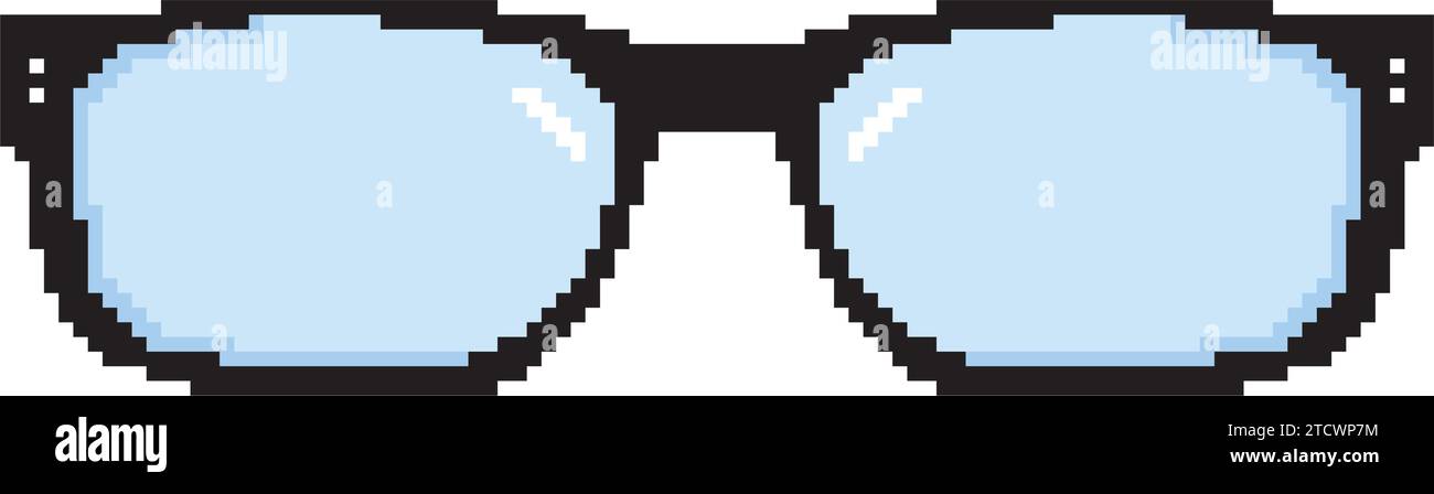 Pixelfarbene Brille Icon Vektor Stock Vektor