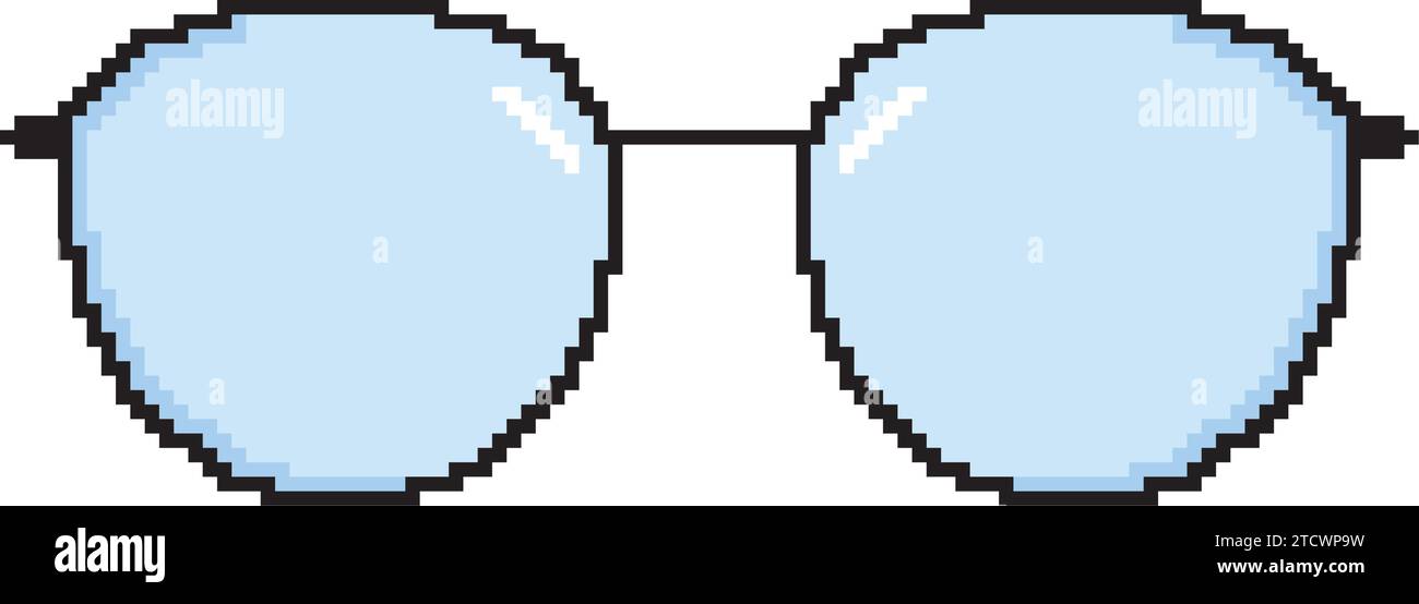 Pixelfarbene Brille Icon Vektor Stock Vektor