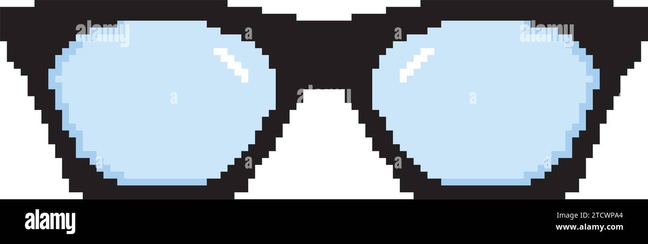 Pixelfarbene Brille Icon Vektor Stock Vektor
