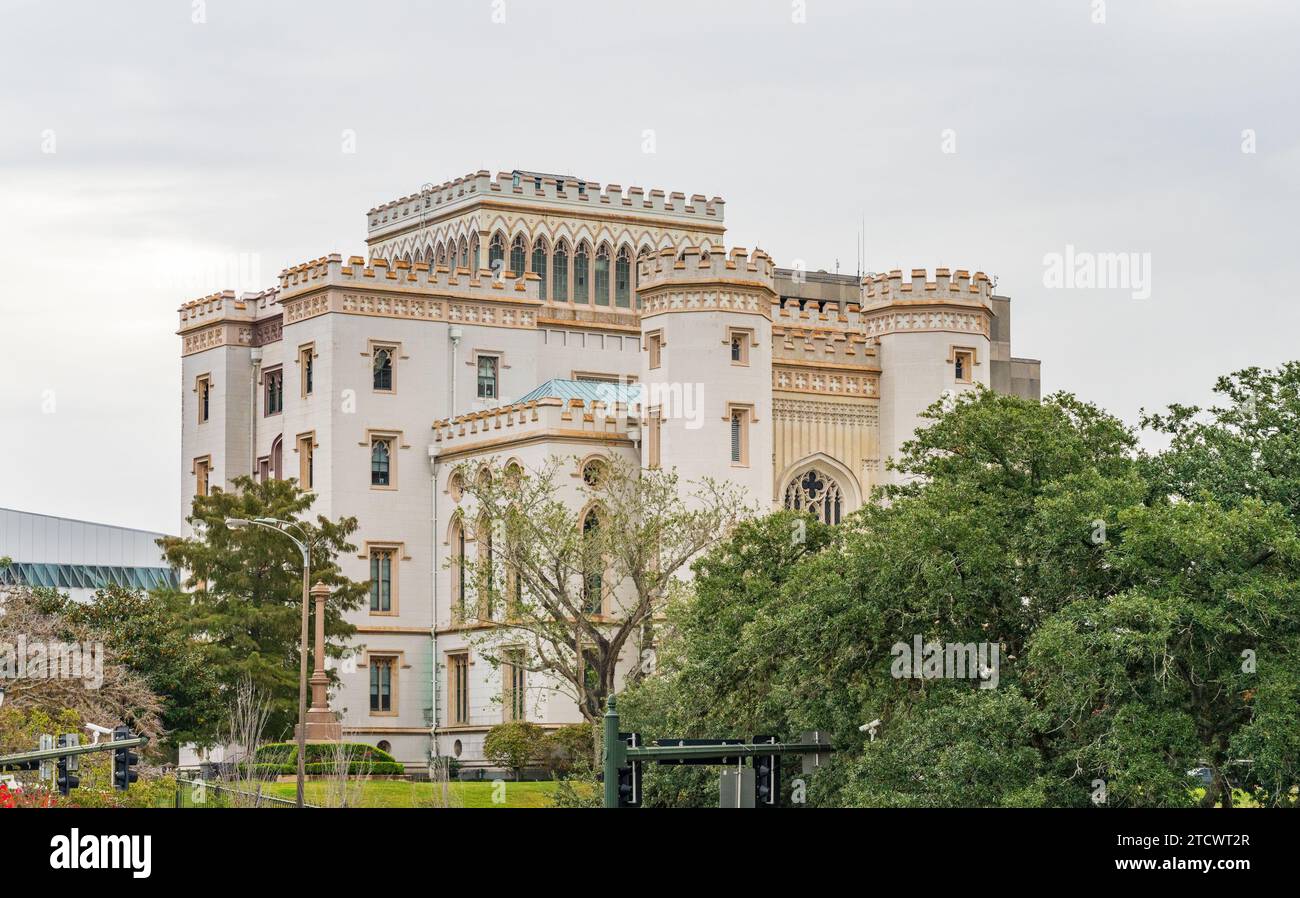 Old State Capitol Building mit Museum of Political History in Baton Rouge, der Hauptstadt von Louisiana Stockfoto