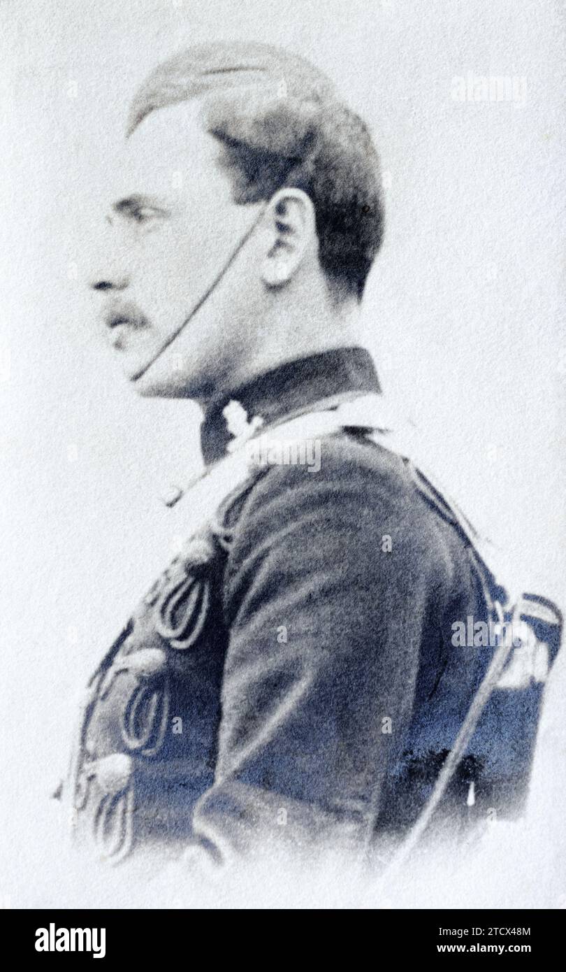 Ein Soldat der 15. Husaren, um 1890. Stockfoto