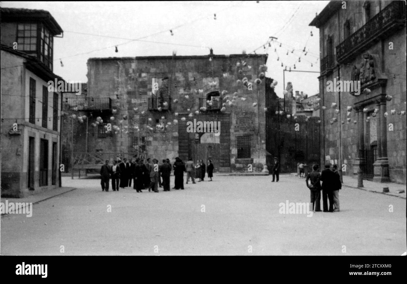 01/01/1934. Die Plaza del Obispo, wo die Ereignisse stattfanden, bei denen mehrere Menschen verletzt wurden. Quelle: Album / Archivo ABC / Mena Stockfoto